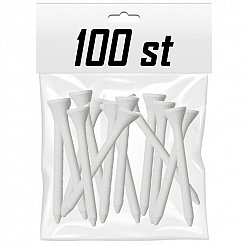 White Wooden Tees -
70mm (100-pack)