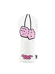 Dormie Workshop - Lucky Pink Dice White Driver Headcover