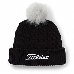 Titleist - Cable Knit Pom Pom - Beanie - Black
