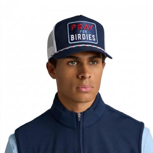G/Fore PRAY FOR BIRDIES RETRO MID TRUCKER HAT - Keps