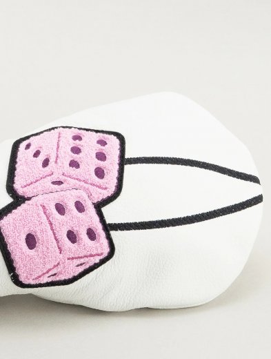Dormie - Lucky Pink Dice White Driver Headcover
